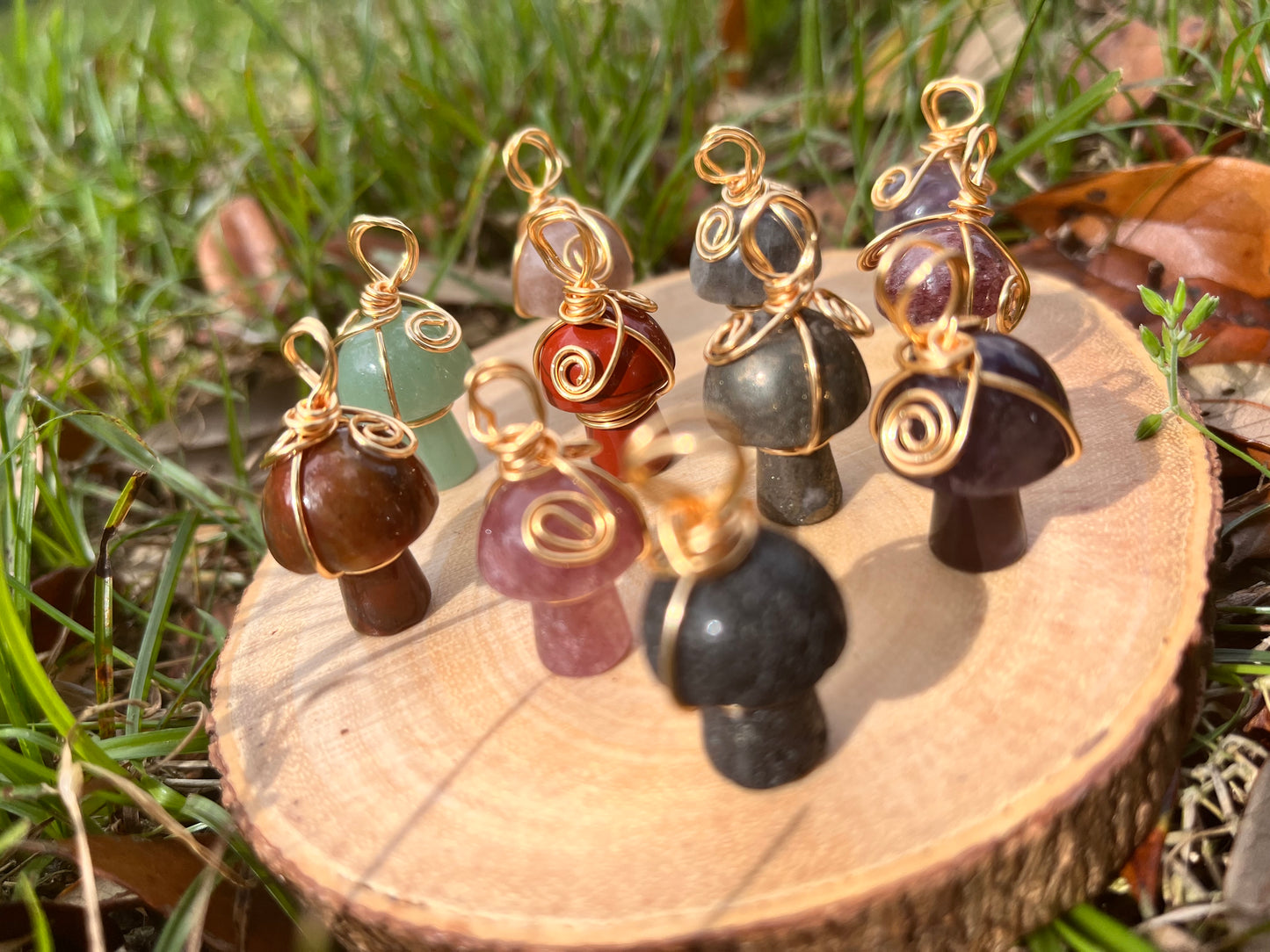 Crystal Mushie Necklaces